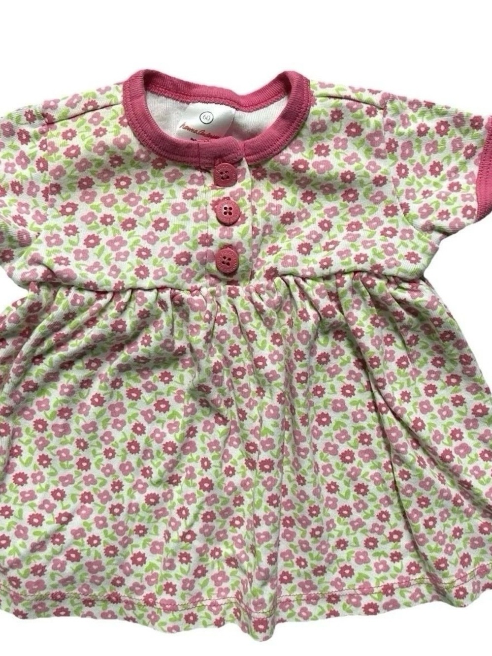 Hanna Andersson Baby Girl Floral Short Sleeve Top Size 60 cm 3-6 Months